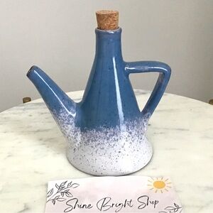 Anthropologie Olive Oil Cruet Glazed Stoneware NIB NWT